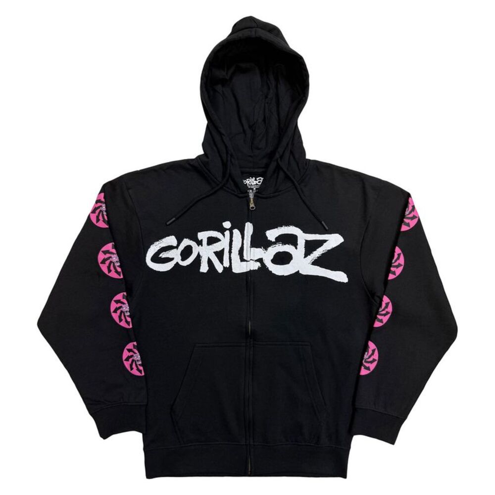 Gorillaz Unisex Adult Repeat Pazuzu Hoodie / Charcoal Grey